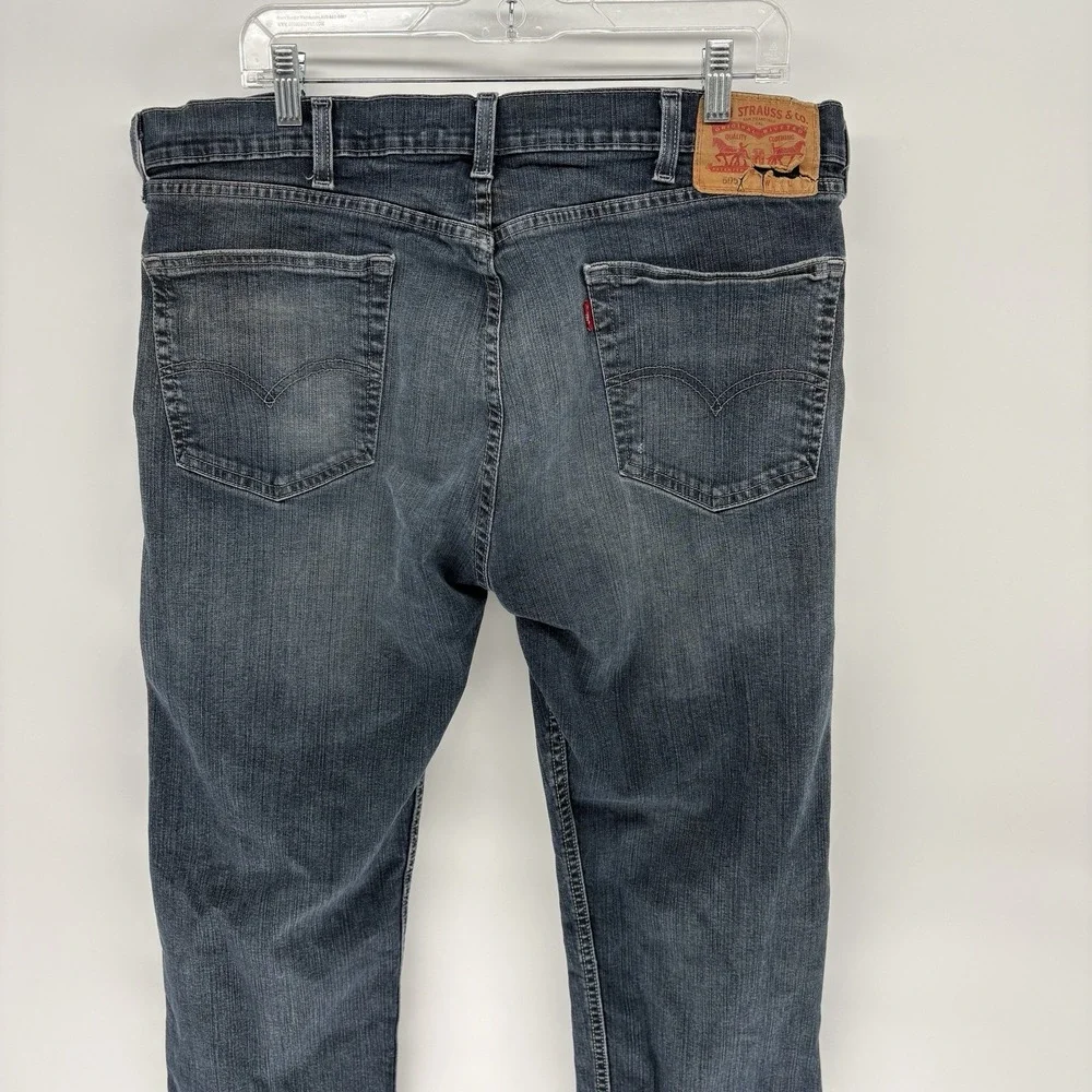 Men's Levi's 505 Straight Leg Dark Wash Blue Denim Jeans Size 38X28.5